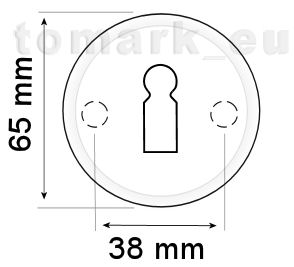 Tarczka do klamki na klucz wymiary