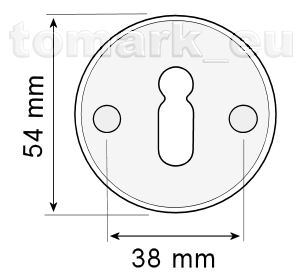 Osłonka tarczka na klucz wymiary