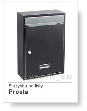 Skrzynka na listy prosta Bolonia czarna